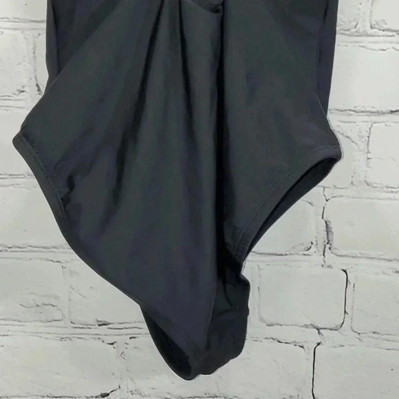 Kona Sol Black High Neck Full Coverage One Piece Swimsuit Womens Size M - Picture 6 of 12